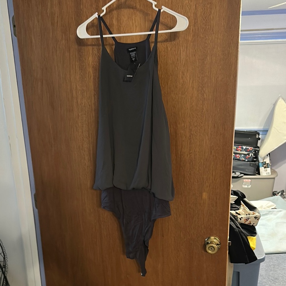 Dark Gray Sleeveless bodysuit